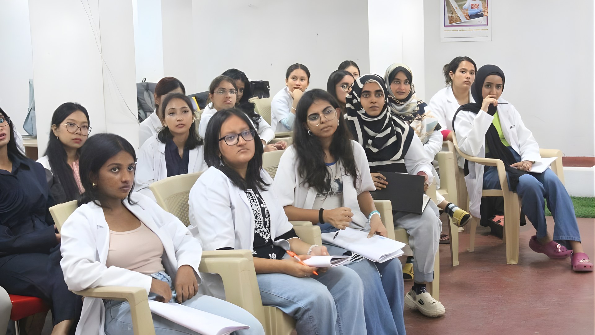 Indian psychology student participating in professional internship learning